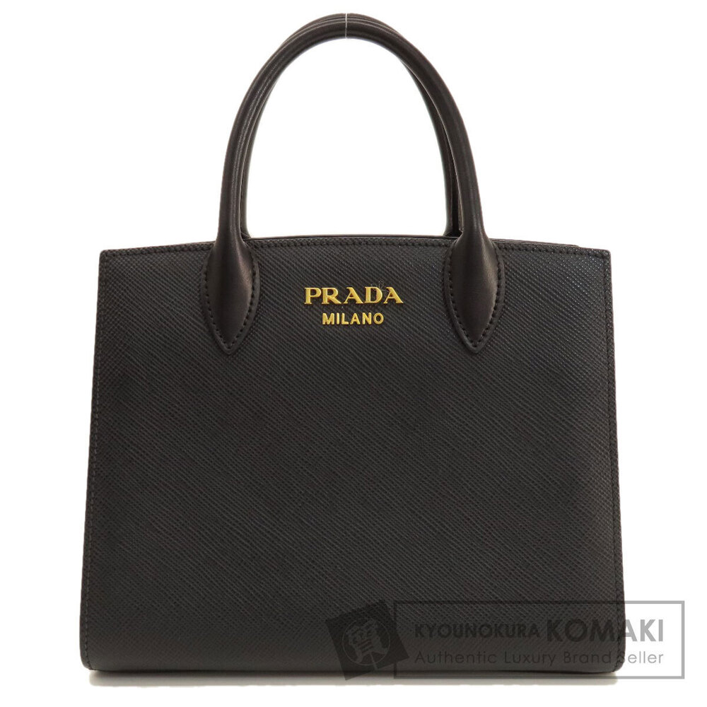 Prada Saffiano Logo Handbag Leather
